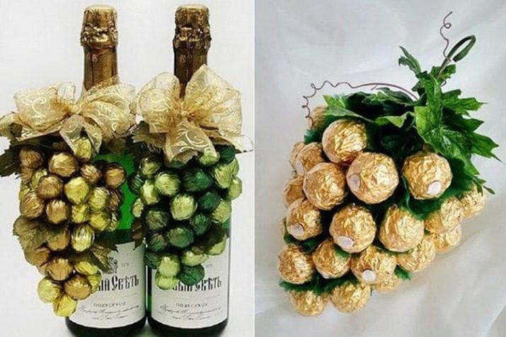 DIY ananas fra slik og champagne: hvordan man laver et trin for trin fra en flaske - en mesterklasse for begyndere, foto, video