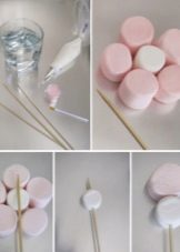 DIY kytice z marshmallow, marmelády a ďalších prísad, foto, majstrovská trieda pre začiatočníkov krok za krokom