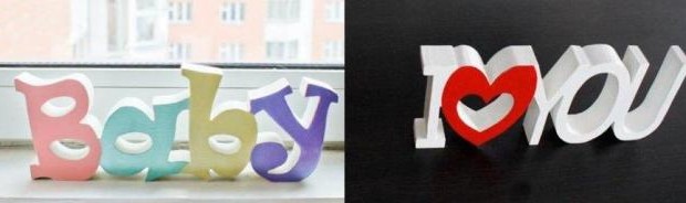 DIY materialer til fremstilling af bogstaver:
