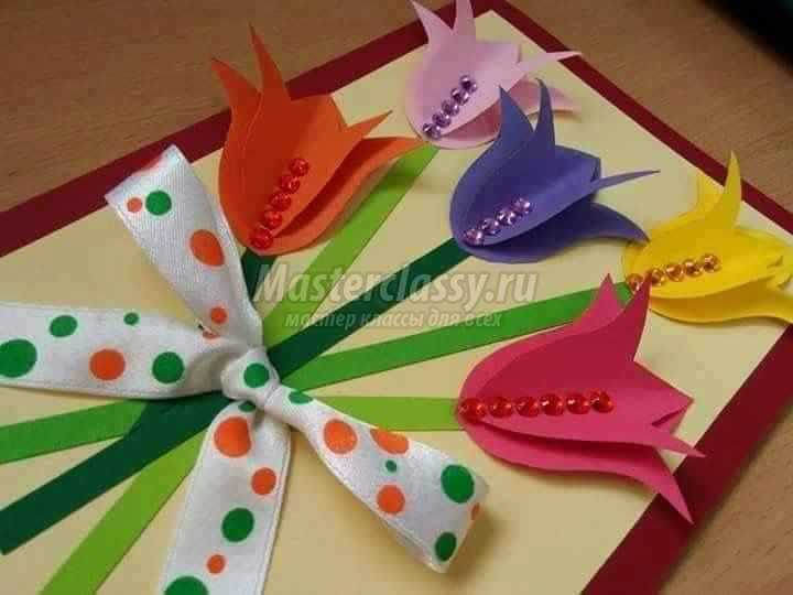 DIY karty s kvetmi