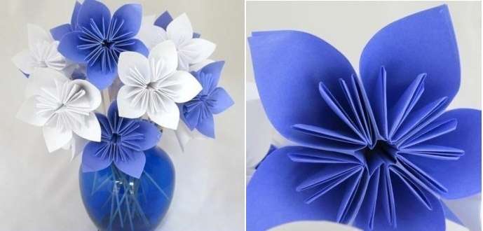 λουλούδια από χαρτί origami