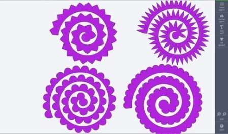 Find spiralmønstre online eller tegn dine egne. Det kan være en almindelig spiral eller en spiral med en bølget kant. Overfør skabelonen til det forberedte tykke papir og spor rundt med en blyant.