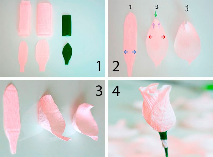 Príklady fotografií z papierových kvetov pre domácich majstrov: ako robiť remeslá pre začiatočníkov v majstrovskej triede, čo robiť z tenkého krepového papiera a z hrubého papiera?