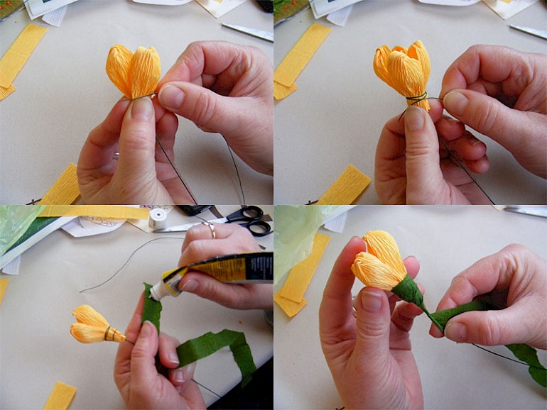 DIY papirblomster fotoeksempler: hvordan man laver håndværk til begyndere i en mesterklasse, hvad skal man gøre fra tyndt crepe -papir og fra tykt papir?