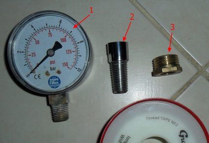 Súčasti prenosného tlakomeru