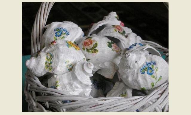 Mušle decoupage Decoupage škrupiny si urobte sami