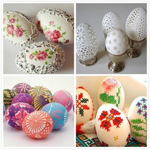 Ponúkame vám, aby ste si urobili veľkonočné decoupage vajíčok vlastnoručne pomocou patchworkových obrúskov, patchwork decoupage a technikou pip-art.