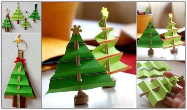 Χειροτεχνίες χριστουγεννιάτικων δέντρων για παιδιά - κάντε το μόνοι σας