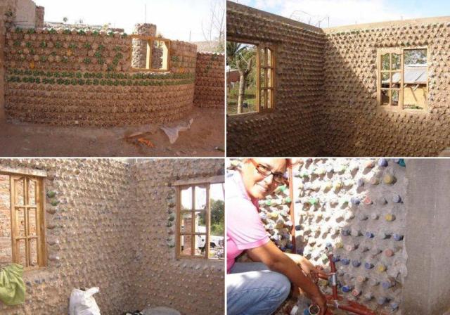 DIY dom z plastových fliaš