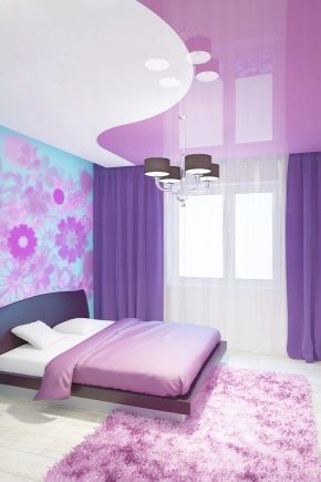 Двуцветни опънати тавани: дизайнерски характеристики и грижи