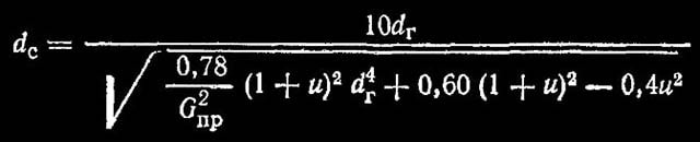 Formel til beregning af dysestørrelse