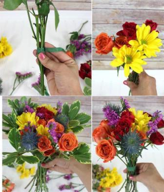 DIY buket blomster mesterklasse