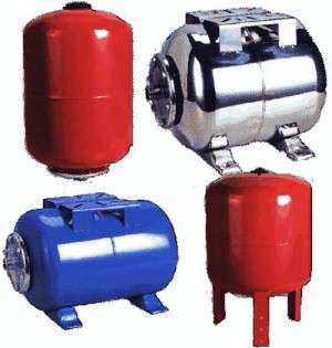 Hydraulisk akkumulator til vandforsyningssystemer og driftsprincip: