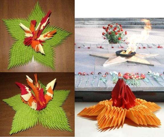 Večný plameň origami, nápady na 9. máj