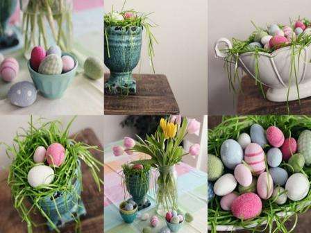 زخرفة بيض عيد الفصح DIY ، واختيار الصور