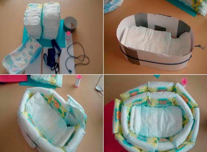 كيفية اعطاء الحفاضات لحديثي الولادة بشكل صحيح حفاضات DIY الصورة