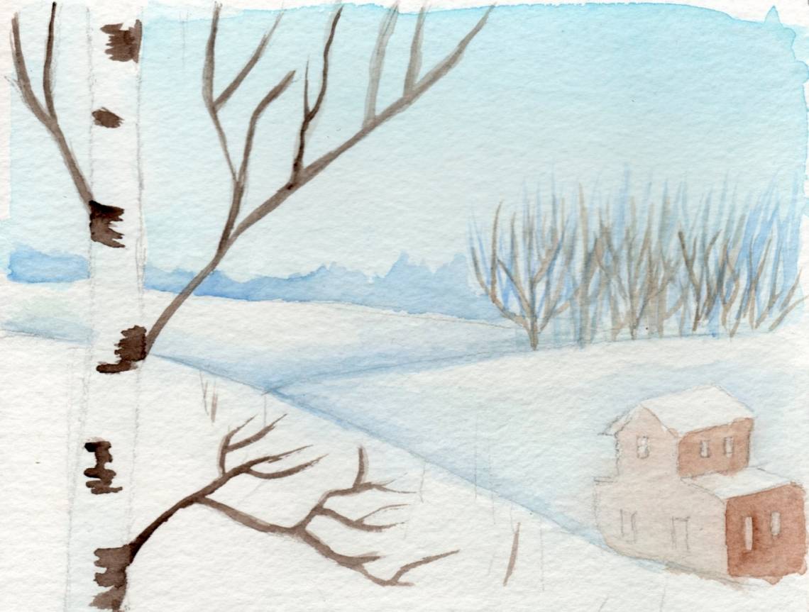 fotografia kresby ceruzkou na zimu z brezy 2