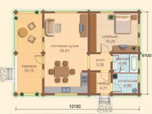 plan over et hus fra en bar 8x12