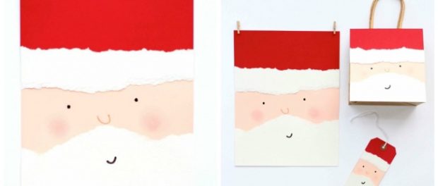 DIY julekort lavet af papir