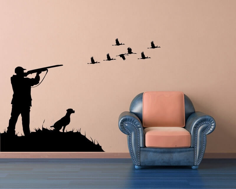 Mielenkiintoinen metsästysvinyyli -seinätarra
