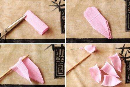 قم بمد الورق في منتصف التموج حتى تتناسب الحلوى معه جيدًا. من الأفضل استخدام الكمأ الملفوف ،