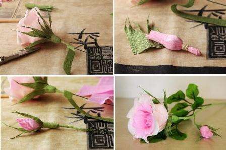 Μπορείτε να φτιάξετε ένα άλλο μικρό, μη φυσητό τριαντάφυλλο, το οποίο μπορείτε στη συνέχεια να στερεώσετε σε ένα στέλεχος.