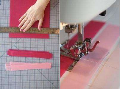 Χρησιμοποιήστε έναν χάρακα και σημειώστε λωρίδες σε φύλλα χρωματιστού χαρτιού του ίδιου πλάτους, κάπου περίπου 1-1,5 cm