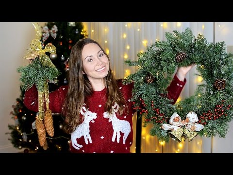 DIY بها بنفسك عيد الميلاد WREATH وديكور العام الجديد DIY!