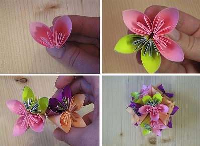 اصنع 12 زهرة ، ثم ابدأ في تجميع كرة kusudama من زهور المبتدئين. يمكنك وضع خيط في منتصف الكرة بحيث يمكن تعليق المركبة النهائية.