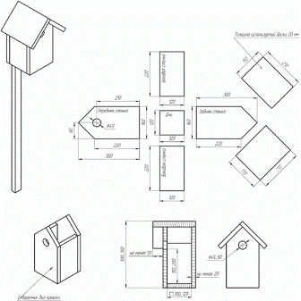 For at bygge et fuglehus har du brug for følgende materialer: en lineal og en blyant, søm, en hammer, en fil og en boremaskine. Det er ønskeligt, at produktet har et aftageligt tag, dets fordel ligger i evnen til at inspicere fuglehuset årligt og rengøre det.