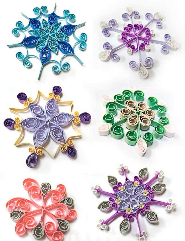 quilling νιφάδα χιονιού master class με φωτογραφίες βήμα προς βήμα