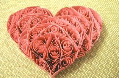 quilling valentínska karta pre začiatočníkov