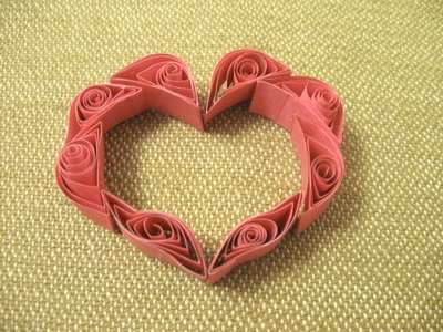 quilling valentínska karta pre začiatočníkov