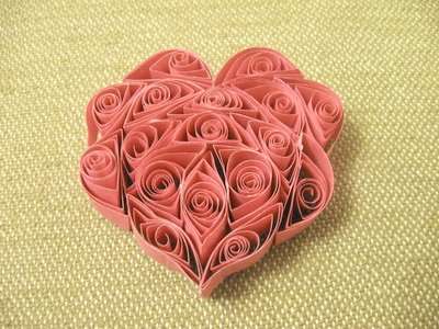 quilling valentínska karta pre začiatočníkov