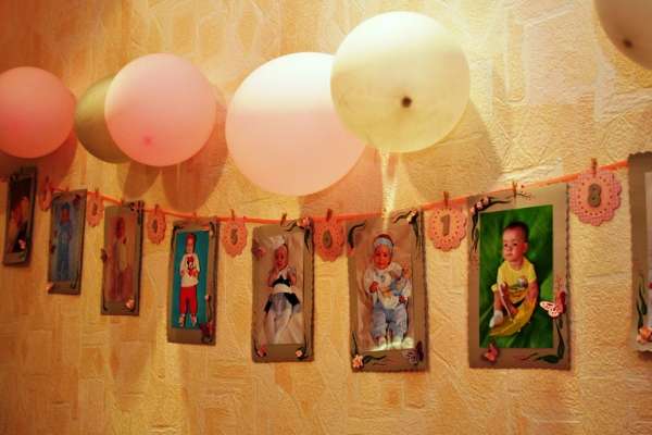 koristele huone lapsen syntymäpäivänä omilla käsillämme