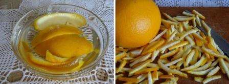 Muutaman tunnin kuluttua voit poistaa kuoren, kuivata sen hieman ja leikata nauhoiksi. Voit yrittää valmistaa hilloa sitruunalla appelsiinin sijasta, kaikki riippuu henkilökohtaisista makuista ja mieltymyksistä.