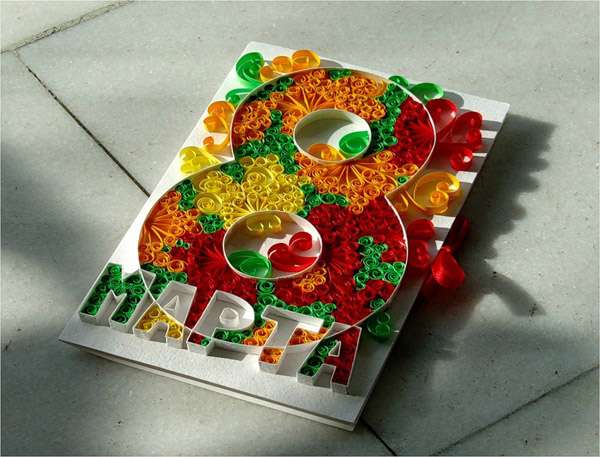 DIY quilling na 8. marca