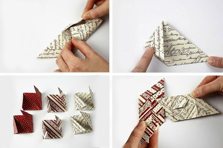 Podrobná montáž novoročnej gule origami s transformáciou