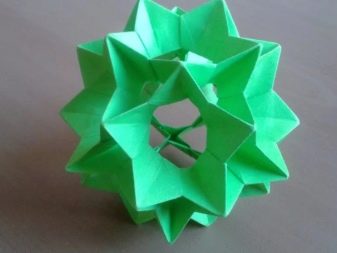 Kusudama fotoeksempler: hvad er det - hvordan man laver en magisk modulær kugle ud af papir med egne hænder, ordninger til samling af origami blomster