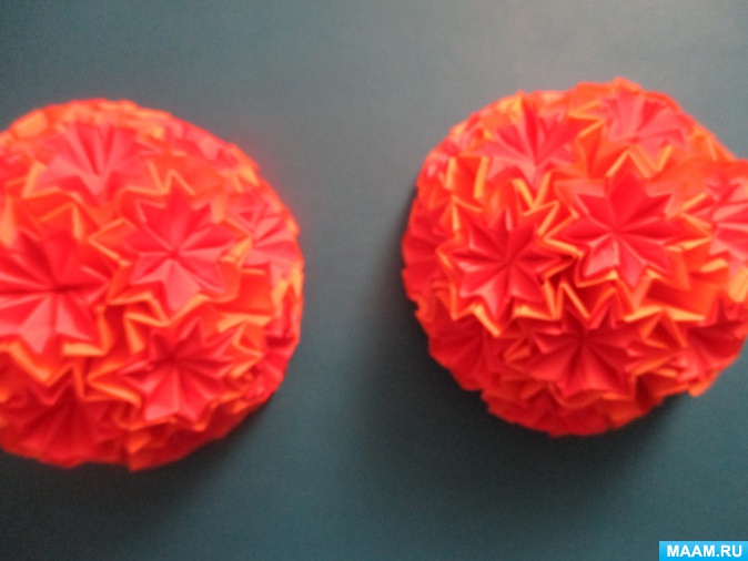أمثلة صور Kusudama: ما هو - كيفية صنع كرة معيارية سحرية من الورق بيديك ، مخططات لتجميع زهور الأوريغامي
