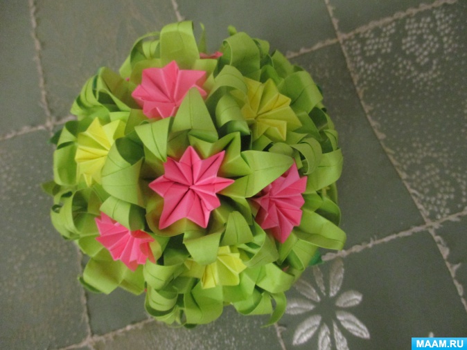 Kusudama fotoeksempler: hvad er det - hvordan man laver en magisk modulær kugle ud af papir med egne hænder, ordninger til samling af origami blomster