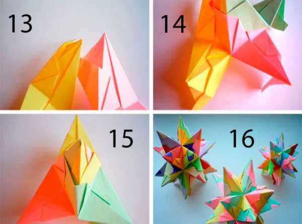 كرات Kusudama الورقية: مخططات للمبتدئين ، سهلة بيديك