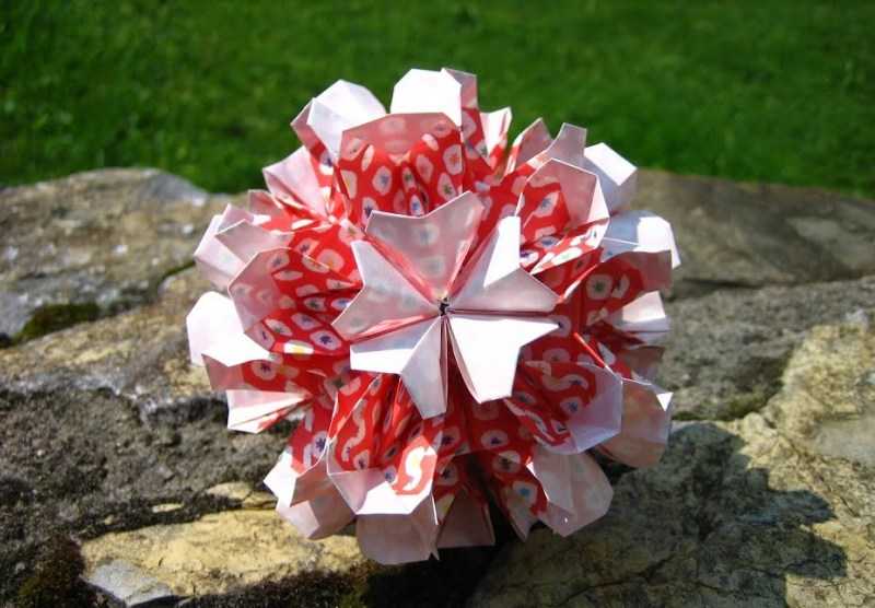 Kusudama: خيارات ، مخططات للصور كيفية صنع كرات kusudama من الورق