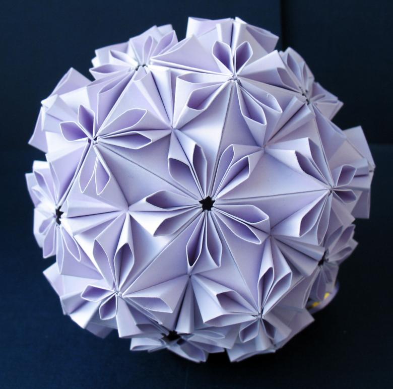 Kusudama: muligheder, fotodiagrammer, hvordan man laver kusudama -bolde ud af papir