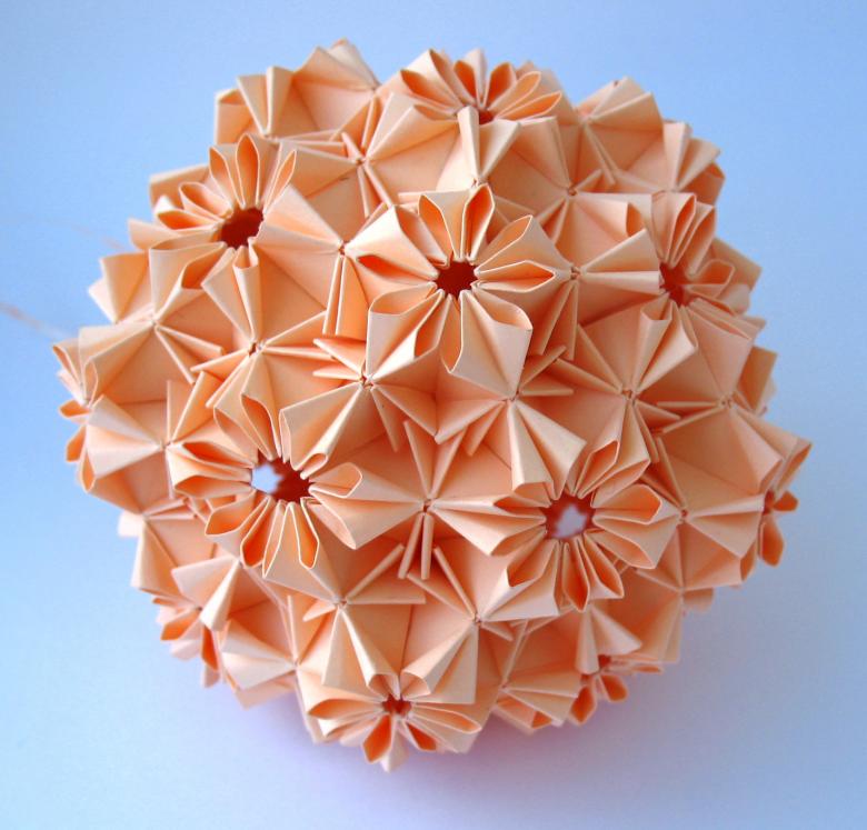 Kusudama: خيارات ، مخططات للصور كيفية صنع كرات kusudama من الورق