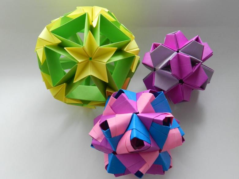 Kusudama: muligheder, fotodiagrammer, hvordan man laver kusudama -bolde ud af papir