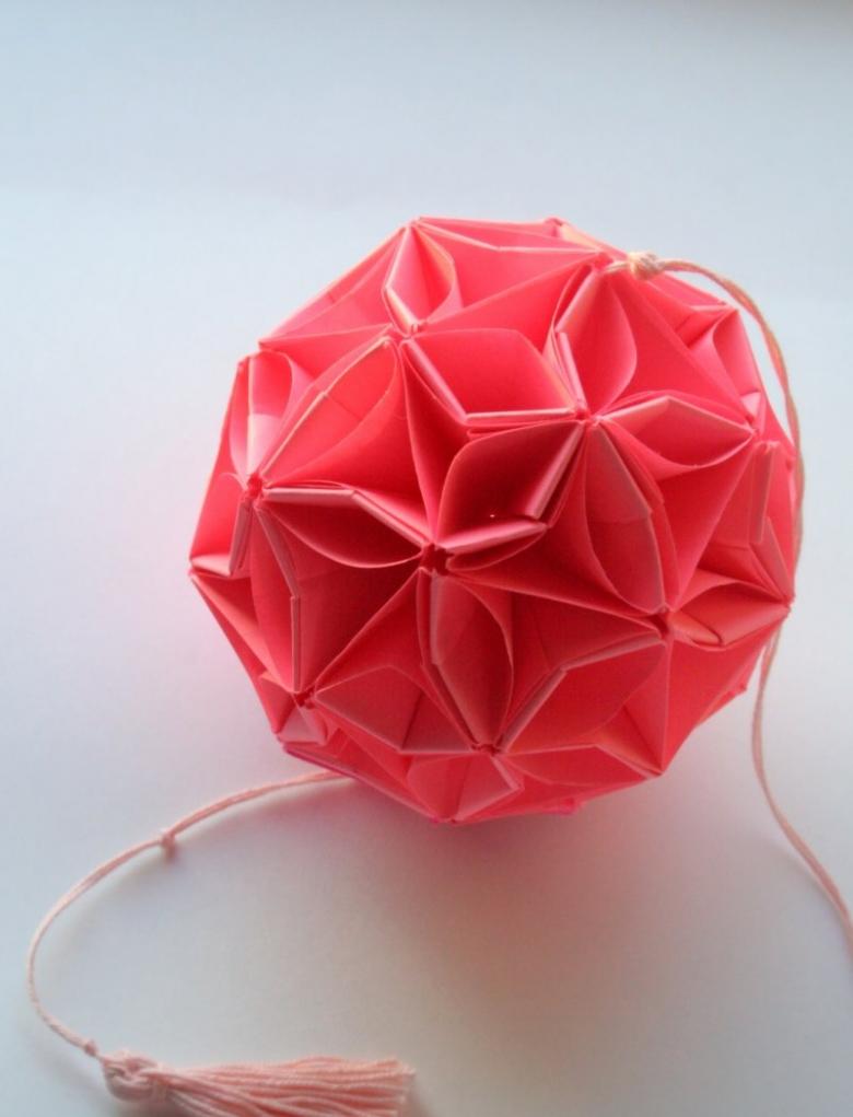 Kusudama: muligheder, fotodiagrammer, hvordan man laver kusudama -bolde ud af papir