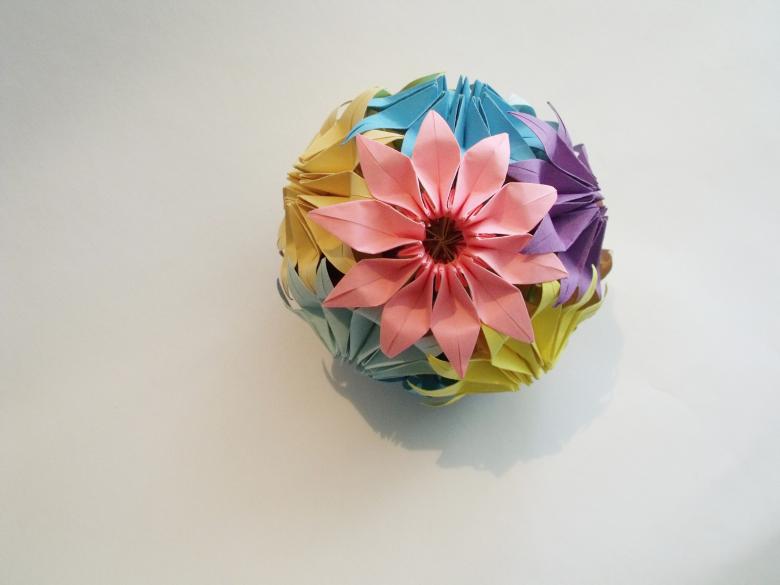 Kusudama: muligheder, fotodiagrammer, hvordan man laver kusudama -bolde ud af papir