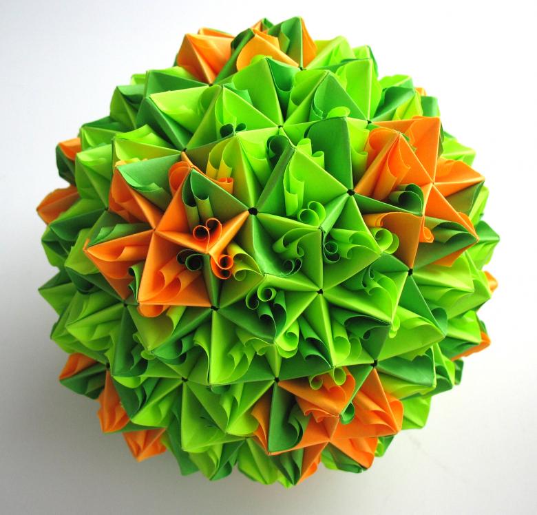 Kusudama: muligheder, fotodiagrammer, hvordan man laver kusudama -bolde ud af papir