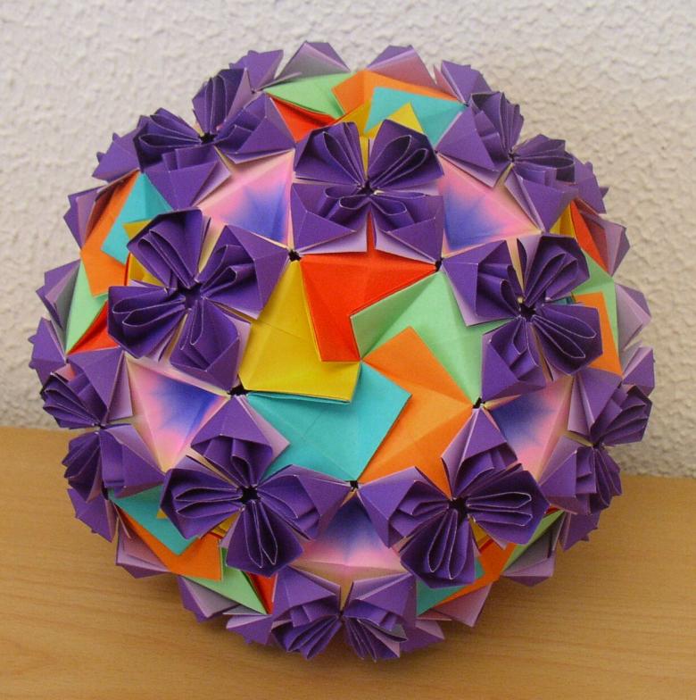 Kusudama: muligheder, fotodiagrammer, hvordan man laver kusudama -bolde ud af papir